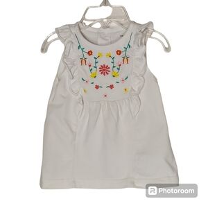 White Embroidered Floral Carters Dress
